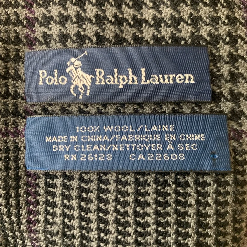 Polo Ralph Lauren Wool Houndstooth Old Money Preppy Scarf